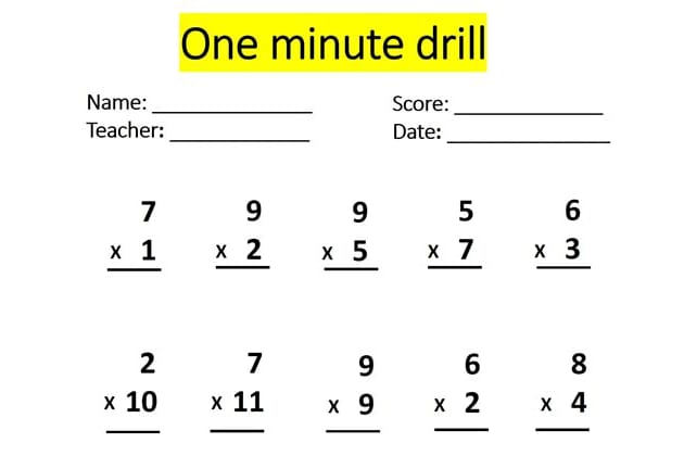 Can You Pass This One Minute Math Drill Without A Single Mistake